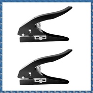 (FTQN) 2pcs 12mm Circle Hole Punch Paper Punch Hand-Held Round Single Hole Punch for ID Cards PVC Ca
