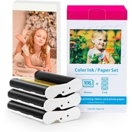 Compatible Canon Selphy CP1300 Ink and Paper KP-108IN 4x6 Inch Photo Paper Glossy for Selphy CP1500 