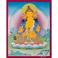 光明的地藏菩薩唐卡 體現慈悲與智慧