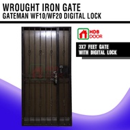 Gateman WF10/WF20 Digital Lock with 3X7 Feet Wrought Iron Gate