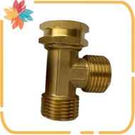 Brass Garden Hose Connector 3/4GHT Tee Adapter - Standard Fittings for Gardening