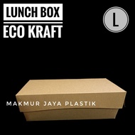 Gpm || Lunch box Brown kraft paper Laminate box food grade Packaging large Size 100pc