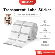 Niimbot Transparent Label Sticker Name Sticker Waterproof Oil Proof No Glue Residue Label Paper ForB