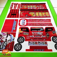 Stiker pola miniatur truk oleng Trending Topic ukuran besar