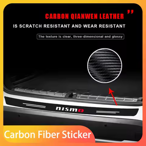 Carbon Fiber Car Rear Bumper Trunk Guard Protected Sticker For Nismo Nissans Tiida Teana Skyline Juk