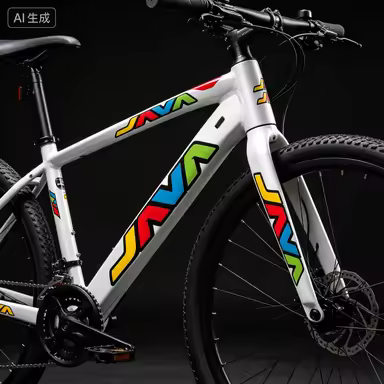 1 set of JAVA bicycle frame stickers, creative DIY decorative stickers for mountain bike helmets, co