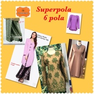 SUPERPOLA Pola Baju KURUNG MODEN Dewasa POLA BAJU SAIZ [XS-5XL] READYSTOK PATERN BAJU shj KERTAS KRA