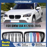 Kidney Grille Grill Double Slats Gloss Black for BMW E84 X1 2010-2015 1 Pair M