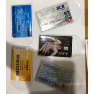 Plastic COVER KTP ATM Card DEBIT Credit SIM Card Protector
