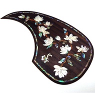 Rosewood Acoustic Pickguard Abalone Flower for Martin D-45,40- 43" Guitars