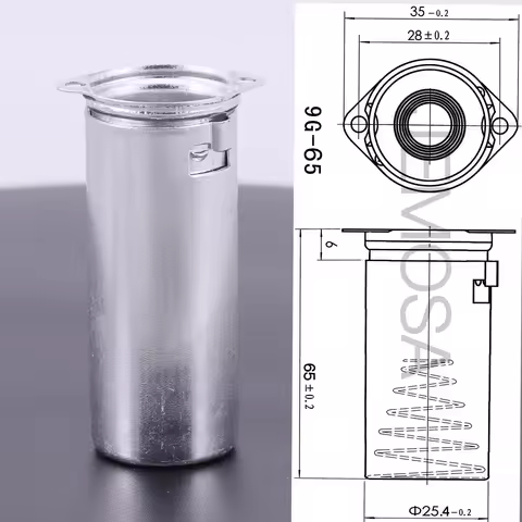 2PCS 65mm 9PIN Tube Socket Shield Silver For EL84 6P1 6P14 6N6 6H6N Tube Audio Amplifier HIFI DIY