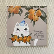 【Flora原創設計】台灣枇杷喵 | 20×20CM 無框畫-水果系列 3-4月
