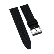21mm, 23mm 黑色車呔紋 FKM 氟橡膠 Chopard 代用錶帶