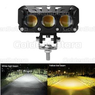 2Pcs Lampu Kabut LED Lampu Tembak Laser Original Led Foglamp SQL OWL 3 Mata 2 Warna 45W / 2 Mata Dua