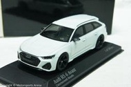 【現貨特價】1:43 Minichamps Audi RS6 Avant 2019 白色/黑色 ※限量336台※