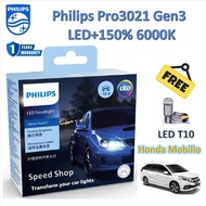 Philips Car Headlight Bulb Pro3021 LED+1 6000K Honda (2 Bulbs/Box) LED T10
