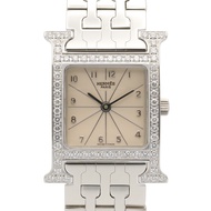 【二手】愛馬仕 HERMES 手錶 H-Watch 鑲鑽錶圈 HH1.230 象牙色不銹鋼鑲鑽 H-Watch 鑲鑽錶圈 女士二手 A