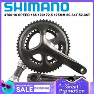 Shimano Tiagra 4700ข้อเหวี่ยงจักรยานเสือหมอบ10สปีด165มม. 170มม. 172.5มม. ข้อเหวี่ยง50-34ตัน52-36ตันจ