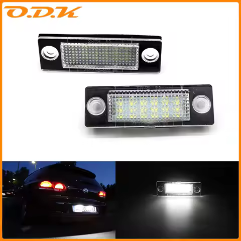 2pcs LED Number License Plate Light Lamp 3B5998026 For VW Passat B5.5 B6 Caddy MK3 Golf Transporter 