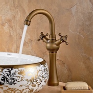 Faucet Washbasin Black Antique Hot and Cold Brass UJ0G