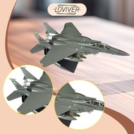 [Loviver] 1/100 Scale F-15E Fighter Model Plane Figurine for Bookshelf Bedroom Home