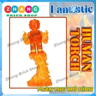 Human Torch Fantastic 4 character model birthday decoration gift G0151 G0384 Zhang Brick Shop
