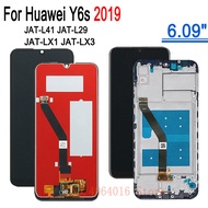 6.09'' Lcd Touch Screen For Y6s Display Jat-l41 Jat-l29 Jat-lx1 Jat-lx3 Lcd Digitizer Assembly Frame