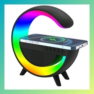 Bluetooth Speaker Aesthetic Lamp Wireless Smartphone Charger G-Shaped Design
