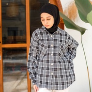 KEMEJA Ahlami-Women's Flannel Shirt Oversize Flannel Shirt