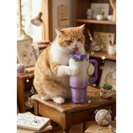 40oz Stainless Steel Water Glass Size 1180 Ml. Long-Lasting Temperature Control With Handle And Stra
