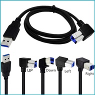 Utake Flexible USB3 0 Cable A Male to B Male 90 Degree Right Angle USB3 0 Printer Cable for Scanner 