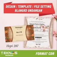 DESAIN UNDANGAN BLANKO HEPI 287 - TEMPLATE UNDANGAN PERNIKAHAN - FILE