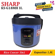 Magicom SHARP KS-G18MH BLUE Rice Coocer 18 L 3in1 Original Bergaransi