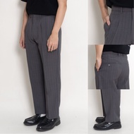 CU PANTS [7สี] กางเกงสแล็ค Double Pleated Trouser เอวสูง ทรงกระบอกตรง Classic Pants