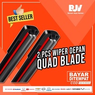 Quad Blade MG ZS Car Wiper - 2 PCS Quad Layer Frameless Front Wiper Four Blades