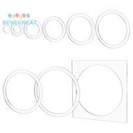 BENECREAT 1Set 9Pcs Transparent Acrylic Templates for Craft Supplies Clear Ring 39-255x5mm