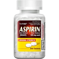 🇲🇾discount🇲🇾HealthA2Z Aspirin 325mg Uncoated l HealthA2Z Aspirin 81mg (300 Tablets) Low Strength Ent