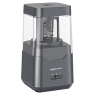 Basics Portable Electric Pencil Sharpener, Easy to Use, Multi-Function Spiral Blade, Automatic Stop,