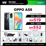 OPPO A58 [6GB RAM 128GB ROM] [8GB RAM 128GB ROM] - Original Oppo Malaysia