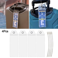 YANGYANG Suitcase Label Holder, Zip Seal Pouch Waterproof Cruise Luggage Tag Holders, Durable PVC St