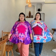 Fat People's Clothes Cool Tie-Dye Spun Fabric Chest Size 64 Inches