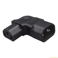SUN IEC320 C14 to C13 Left Bending Power Plug C14 3Pin Male to Female Conversion Plug Adapter for UP