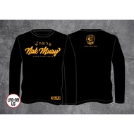 Baju long sleeve Lekir Nak Muay Golden - Microfiber quickdry 160gsm for training, gym, hiking, cycli
