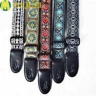 MIQUEL Guitar Belts, Adjustable Ethnic Style Guitar Strap, Adjustable Strap Vintage Polyester High-Grade Printing Guitar Shoulder Belt Ukulele