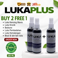 Promosi Pakej Jimat (2+1) LukaPlus 100ml Spray | Luka Kencing Manis | Foot Ulcer | Luka Kronik | Bed