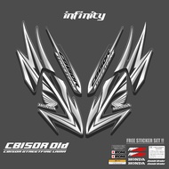 TRANSPARENT STRIPING CB150R OLD MOTIF 1 YEAR 2012 - 2013 - 2014 OLD CB150R STICKER/ OLD CB150R STICK