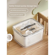 Mom Breast Pump Special Breast Pump Storage Box Outing Portable Bottle Storage Box Drain Water Anti-