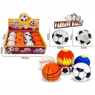 8cm Magic Spring Ball Children's Toy Ball, Football, Basketball, Rugby VARIANT BALL 8CM