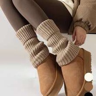 1 คู่ ถุงอุ่นขา สีพื้น สำหรับ Uggs อุ่น สไตล์และอบอุ่น สำหรับชุดฤดูใบไม้ร่วง ชุดฮาโลวีน ถุงเท้าฤดูหน