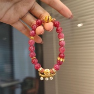 Gelang kristal piraksen mawar, gelang kristal berwarna emas